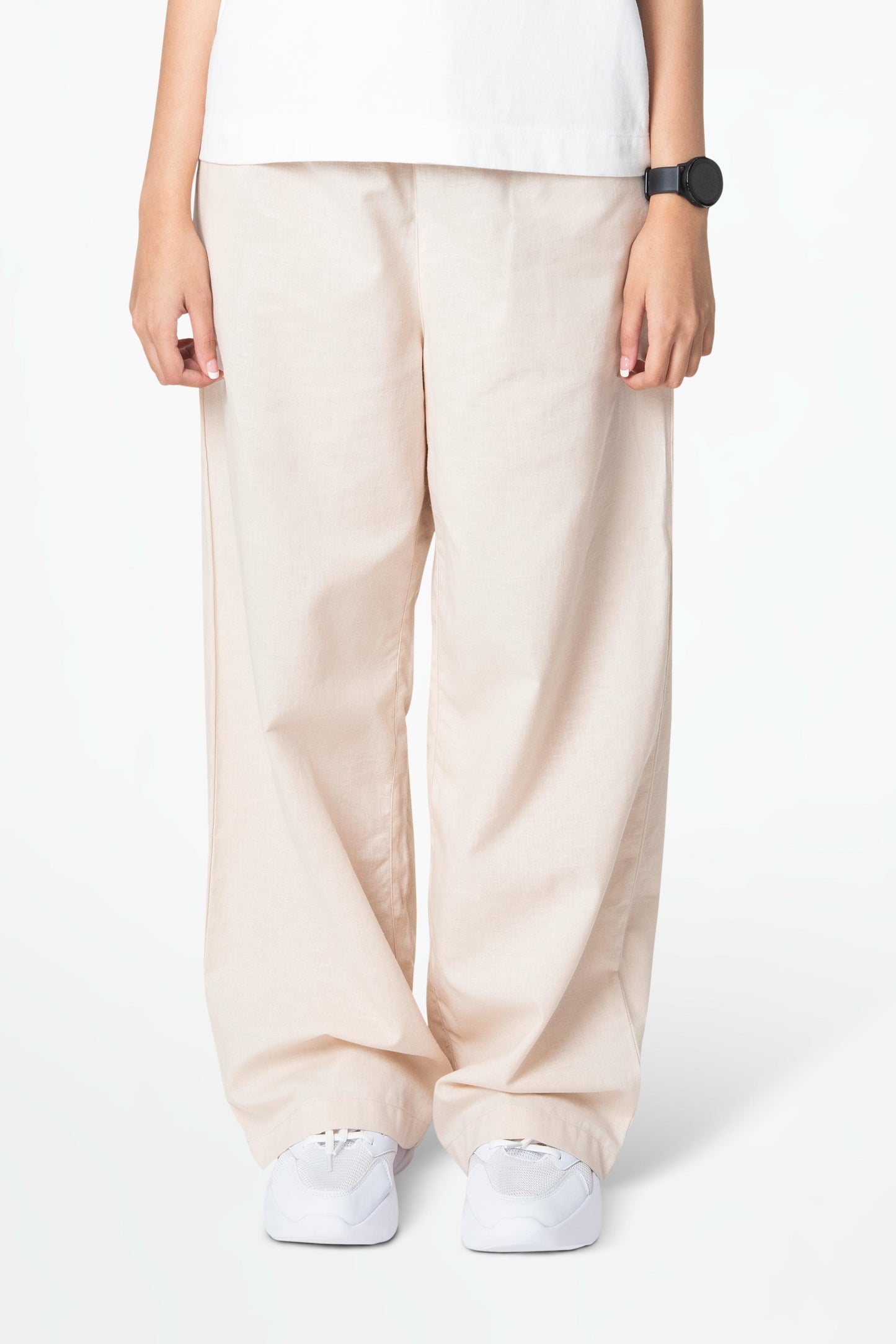 Ultra-Comfort Wide-Leg Lounge Trousers – Cream